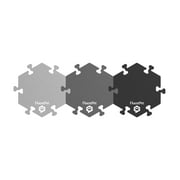 FluentPet HexTile Gray 3-Pack for Dog and Cat Communication Buttons | Buttons Sold Separately