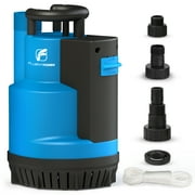 FLUENTPOWER 3/4HP Submersible Sump Pump 3100GPH Utility Water Pump, Auto/Manual Control by Integrated Float Switch, with 16.4 Ft Cord for Pool Tub Garden Pond Flooded Basement Draining