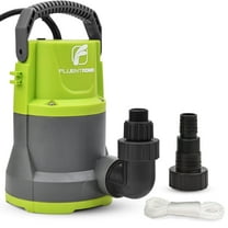 FLUENTPOWER 3/4HP 3500GPH Sump Submersible Pump, Manual Control Utility Pump Drain Water for Basement Flood Garden Pool Pond Tub, with 16.4Ft Cord, Adapters, Check Valve and Rope