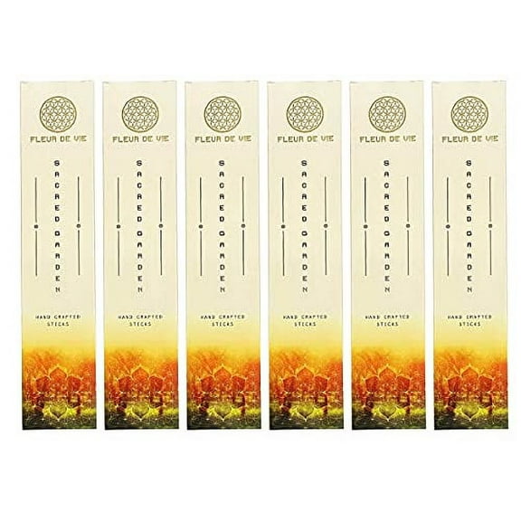 Fluer de Vie Sacred Garden Incense | 6 Packages | Each 15gms Packs - 90 GMS Total