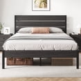 thumbnail image 1 of Fluest Queen Size Bed Frame with Headboard and Footboard,Metal Support,No Box Spring Needed, Grey, 1 of 7