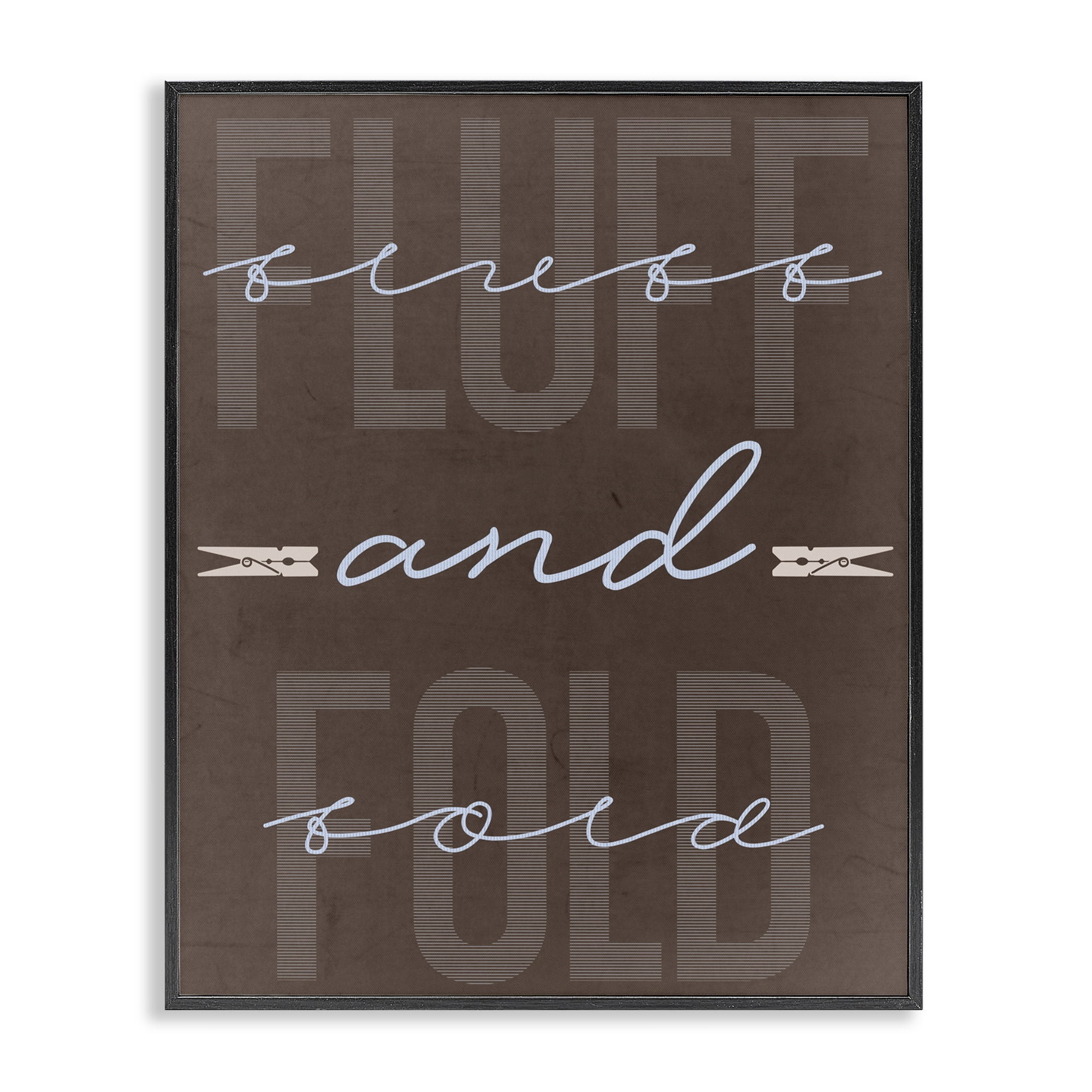 Fluff And Fold Brown Minimal Black Framed Giclee Art, design by Marcus Prime