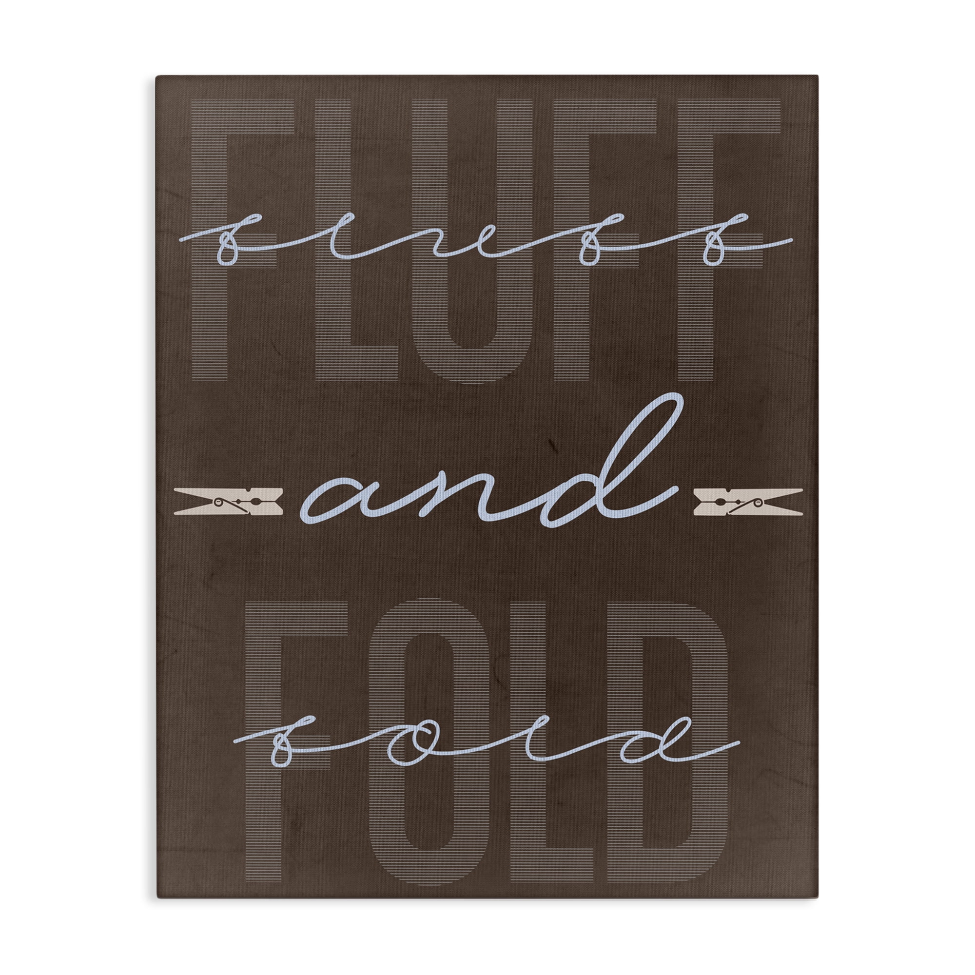 Fluff And Fold Brown Minimal Canvas Wall Art, design by Marcus Prime