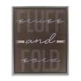 thumbnail image 1 of Fluff And Fold Brown Minimal Gray Framed Floater Canvas Wall Art, design by Marcus Prime, 1 of 10