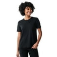 thumbnail image 1 of Fluff Bunny Women's Black Crew Neck Short Sleeve Crop Tee-XXL, 1 of 3