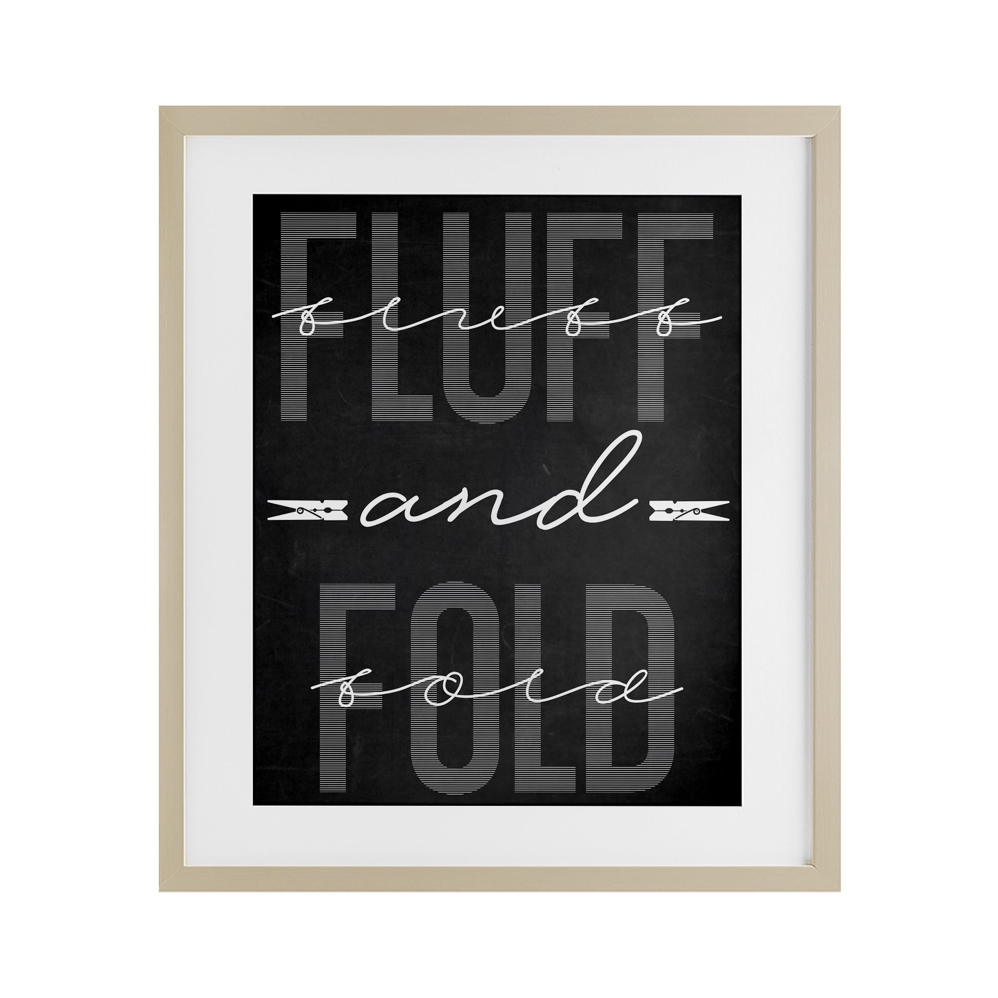 Fluff & Fold Black Minimal Birch Framed Print Under Glass, design by Marcus Prime
