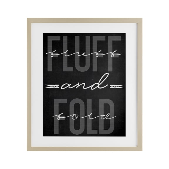 Fluff & Fold Black Minimal Birch Framed Print Under Glass, design by Marcus Prime