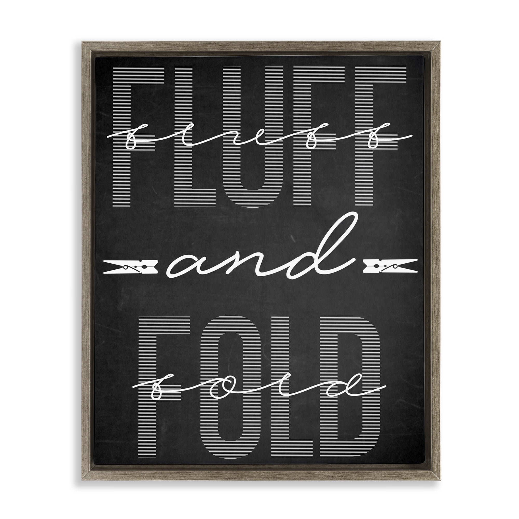 Fluff & Fold Black Minimal Brown Framed Floater Canvas Wall Art, design by Marcus Prime