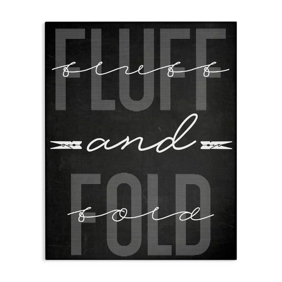 Fluff & Fold Black Minimal Canvas Wall Art, design by Marcus Prime