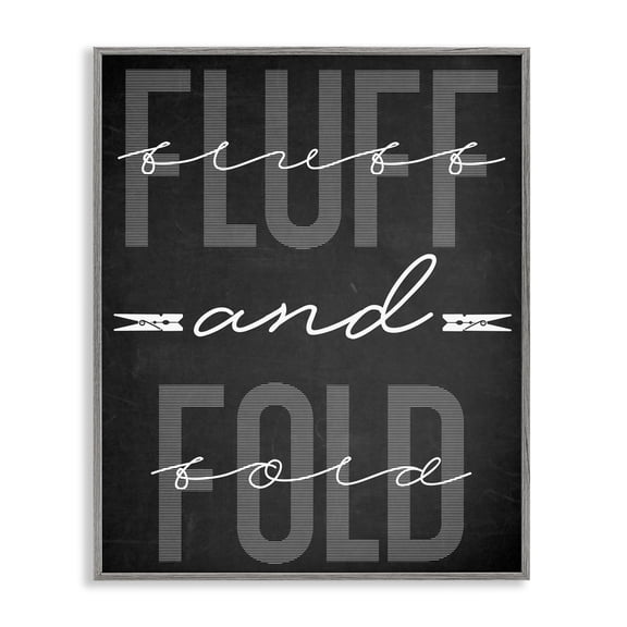 Fluff & Fold Black Minimal Gray Framed Giclee Art, design by Marcus Prime