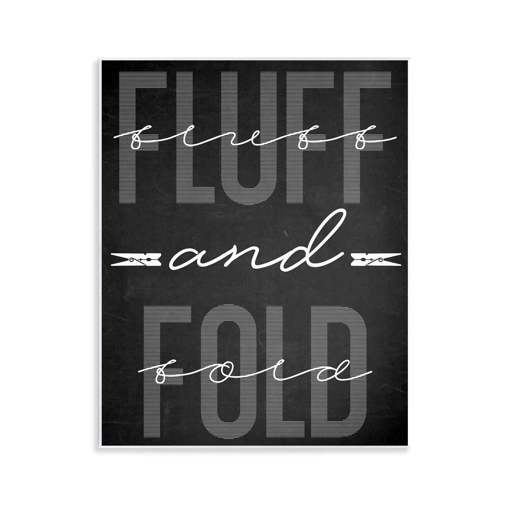 Fluff & Fold Black Minimal Wall Plaque Art, design by Marcus Prime