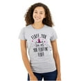thumbnail image 1 of Fluff You Fluffin Kitty Cat Funny Pun Womens Fitted Plus Size Graphic Tee Brisco Brands 2X, 1 of 5