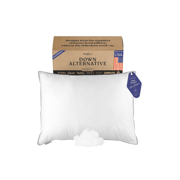 FluffCo Down Alternative Pillow - White