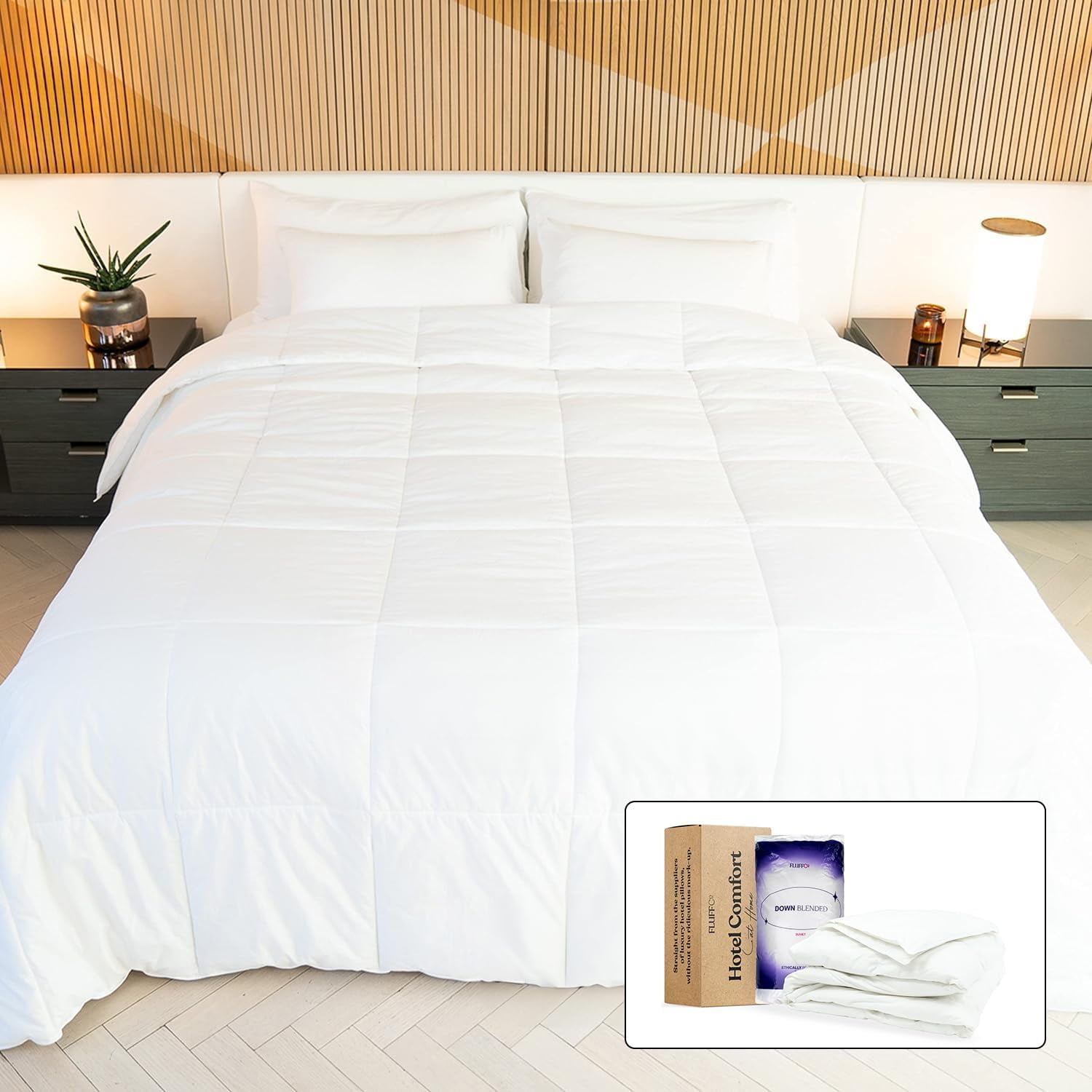 FluffCo Down Comforter/Hotel Comforter (Blended Material Comforter