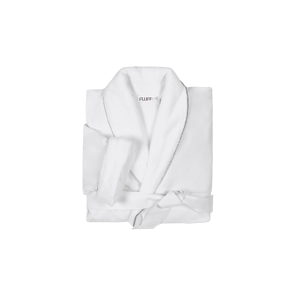 FluffCo Plush Microfiber Shawl Collar Robe, Unisex