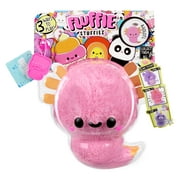 Fluffie Stuffiez Axolotl Small Collectible Feature Plush - Surprise Reveal Unboxing with Huggable Asmr Fidget DIY Fluff Pulling, Ultra Soft Fluff