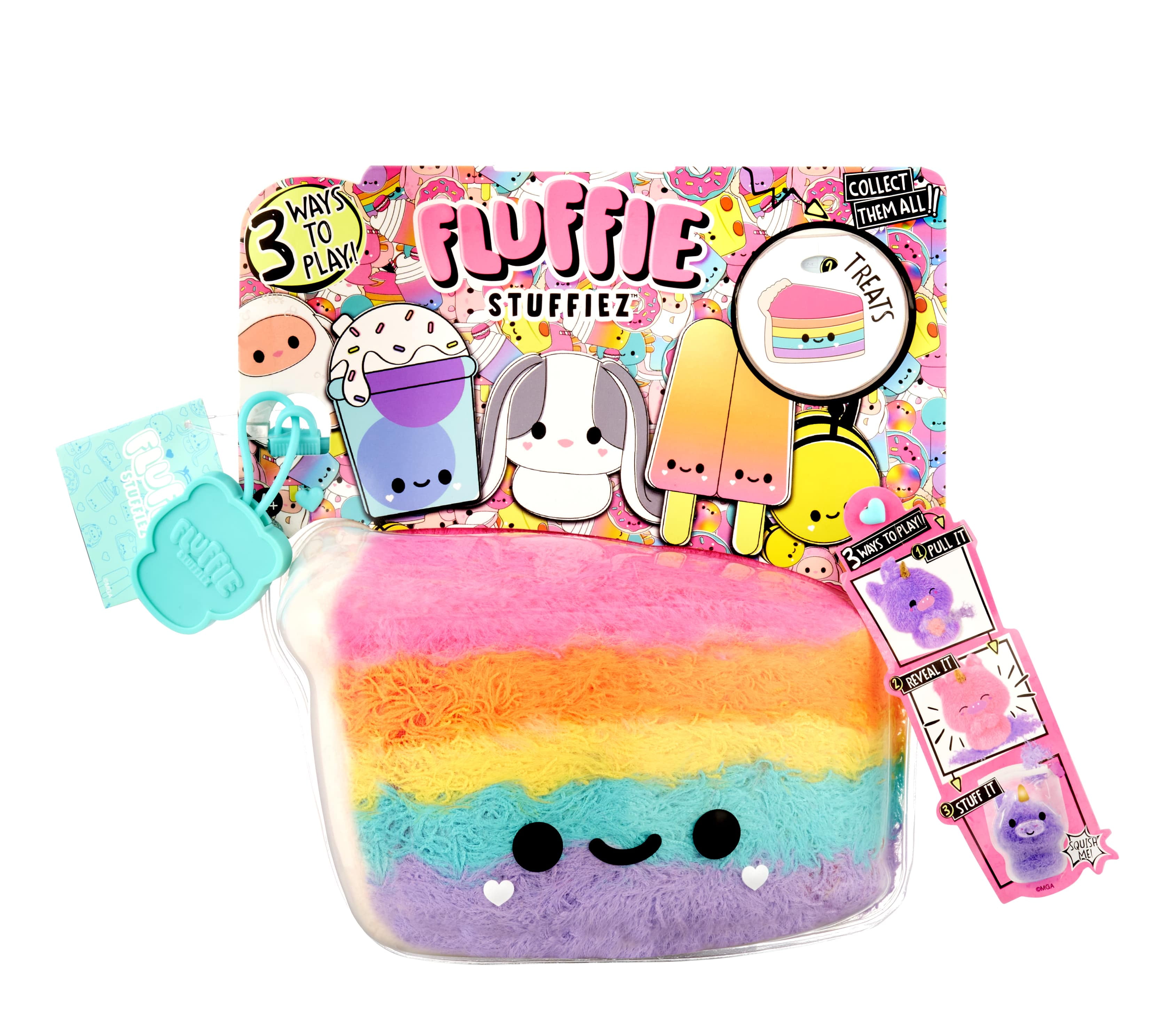Fluffie Stuffiez Cloud Small Collectible Feature Plush - Surprise Reveal  Unboxing with Huggable ASMR Fidget DIY Fluff Pulling, Ultra Soft Fluff Ages  4+ 