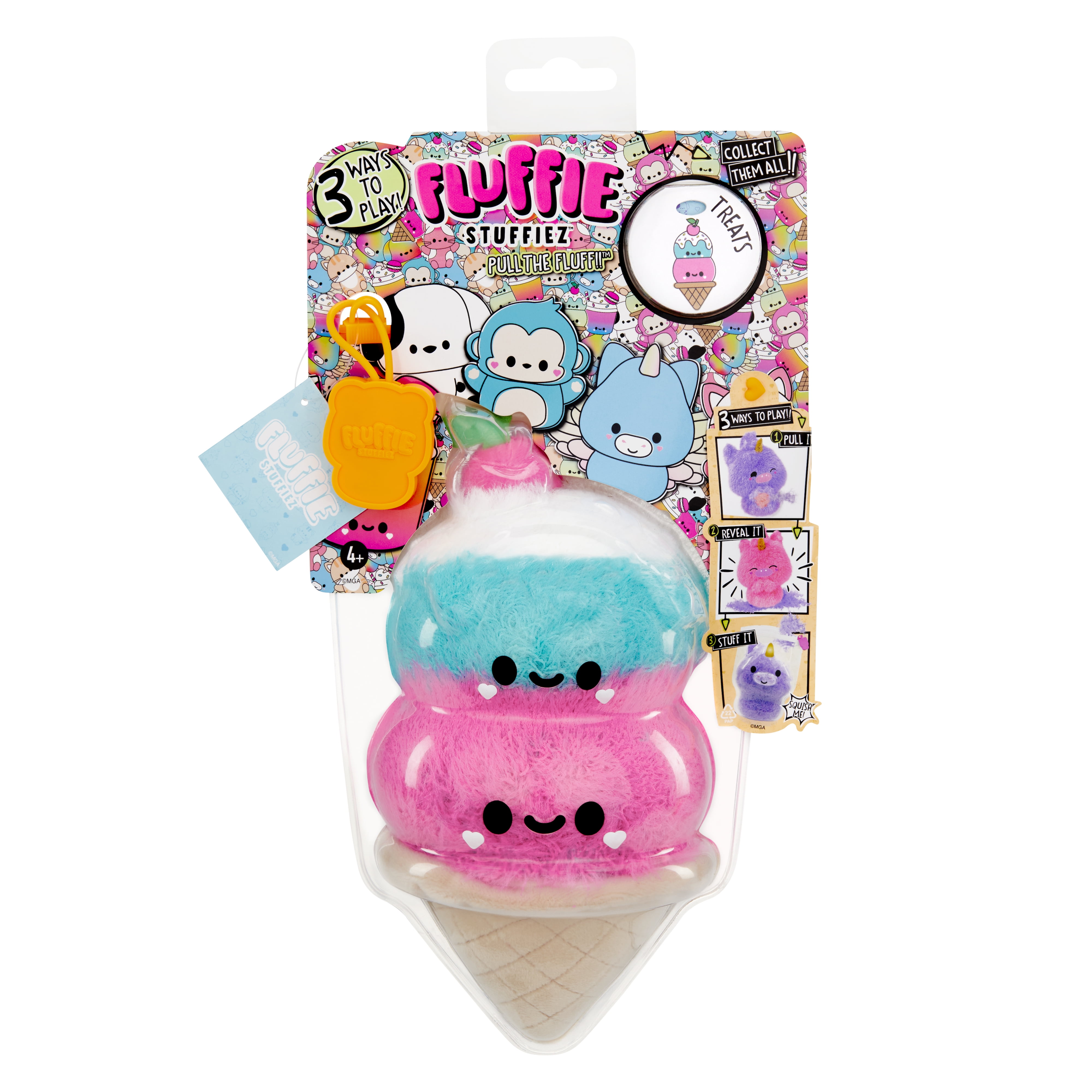 Fluffie Stuffiez Double Scoop Ice Cream Small Collectible