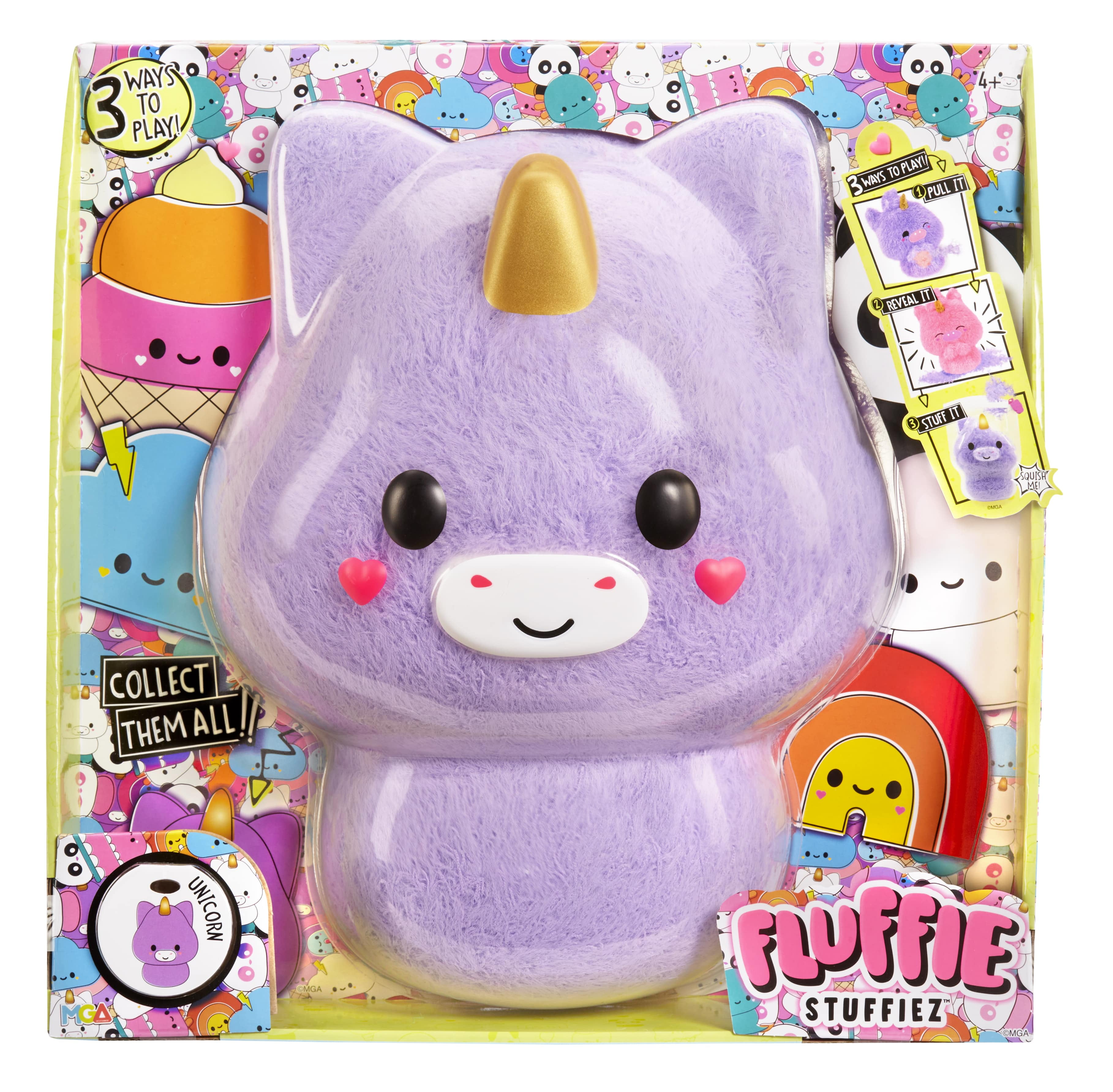 Fluffie Stuffiez Rainbow Large Collectible Feature Plush 11 - Surprise  Reveal with Huggable ASMR Fidget DIY Fluff Pulling, Ultra Soft Fluff 