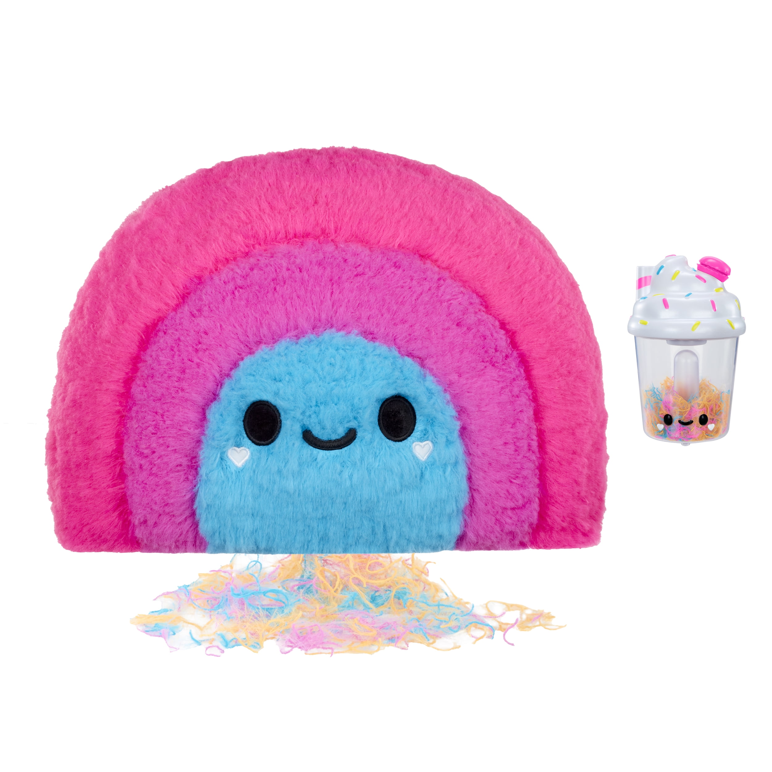 Fluffie Stuffiez Plush Pillow Fight Plush Rainbow, Ultra Soft Fluff with Huggable Asmr Interactive Play and Easy Cleanup with Character Vacuum