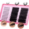 thumbnail image 1 of Fluffier Lash Clusters 150D 200D Thick Eyelash 12-20mm Cluster Eyelash Extensions 320pcs Individual Lashes DIY Salon Effect Lash Extension Clusters for Beginners (150D+200D, 12-20mm), 1 of 6