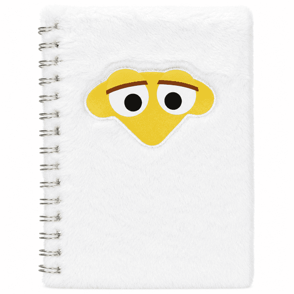 Fluffles Ivory Plush Spiral Bound Journal, Fuzzy Notebook, 1 Count