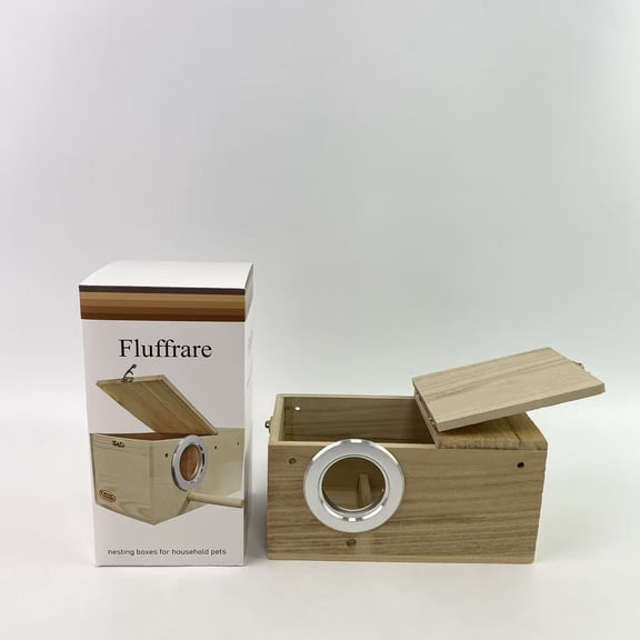 Fluffrare nesting boxes for household pets,Wood Nesting House, Squirrel Nesting Box Squirrel House Mating Breeding Box Nesting for Chinchilla Squirrel Hamster