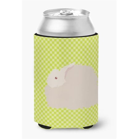 Fluffy Angora Rabbit Green Can or Bottle Hugger