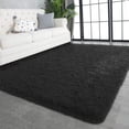 thumbnail image 1 of GPED Fluffy Area Rug,4x6 ft Soft Shaggy Rugs Fluffy Carpets, Non-Skid Plush Area Rugs for Living Room Bedroom Decor（Black）, 1 of 7
