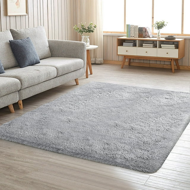 Fluffy Area Rug,4x6 ft Soft Shaggy Rugs Fluffy Carpets, NonSkid Plush