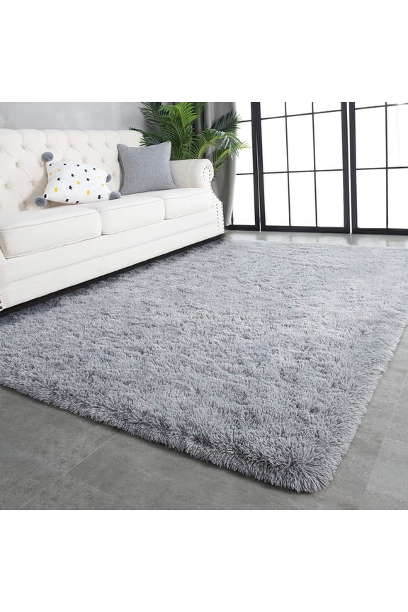 Fluffy Area Rug, 4x6 ft Soft Shaggy Rugs Fluffy Carpets, Non-Skid Plush Area Rugs for Living Room Bedroom Decor
