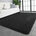 thumbnail image 1 of GPED Fluffy Area Rug,6x9 ft Soft Shaggy Rugs Fluffy Carpets, Non-Skid Plush Area Rugs for Living Room Bedroom Decor（Black）, 1 of 7