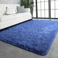 thumbnail image 1 of GPED Fluffy Area Rug,6x9 ft Soft Shaggy Rugs Fluffy Carpets, Non-Skid Plush Area Rugs for Living Room Bedroom Decor（Blue）, 1 of 7