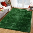 thumbnail image 1 of Fluffy Area Rug, Modern Abstract Fluffy Area Rug Indoor Soft Area Rug Faux Area Rug for Bedroom Living Room, Green, 9' x 12', 1 of 8