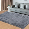 thumbnail image 1 of Fluffy Area Rug, Modern Abstract Fluffy Area Rug Indoor Soft Area Rug Faux Area Rug for Bedroom Living Room,Grey,3' x 5', 1 of 6