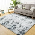 thumbnail image 1 of Fluffy Area Rug, Modern Abstract Fluffy Area Rug Indoor Soft Area Rug Faux Area Rug for Bedroom Living Room,Light Gray,8' x 10', 1 of 7