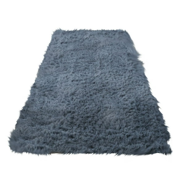 Fluffy Area Rugs for Bedroom, Non-Slip Washable Soft Shag Carpet, Plush High Pile Throw Rug for Living Room, Dorm, Aesthetic Decor Dark Gray