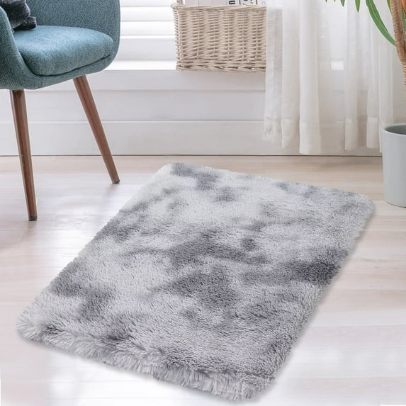 Fluffy Area Rugs for Living Room, Soft and Thick Faux Tie Dye Area Rug Indoor Shag Rug Home Decor Nursery Rug Carpets for Bedroom
