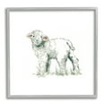 thumbnail image 1 of Fluffy Baby Sheep Minimal Farm Animal over White Animals & Insects Framed Art Print Wall Art, 17x17, 1 of 7
