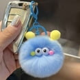 thumbnail image 1 of Fluffy Ball Keychain Pendant, Cute Plush Doll Charm with Metal Ring for Car Keys Bag Purse Backpack, Soft Portable Accessory and Gift for Women Girls Friends Birthday, 1 of 6