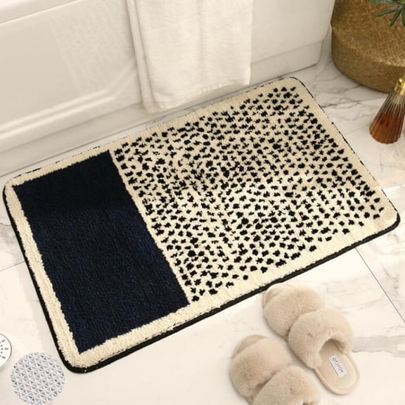 Fluffy Bathroom Rugs Non-Slip 16" x 24" Soft Plush Rectangular Absorbent Bath Mats Machine Washable