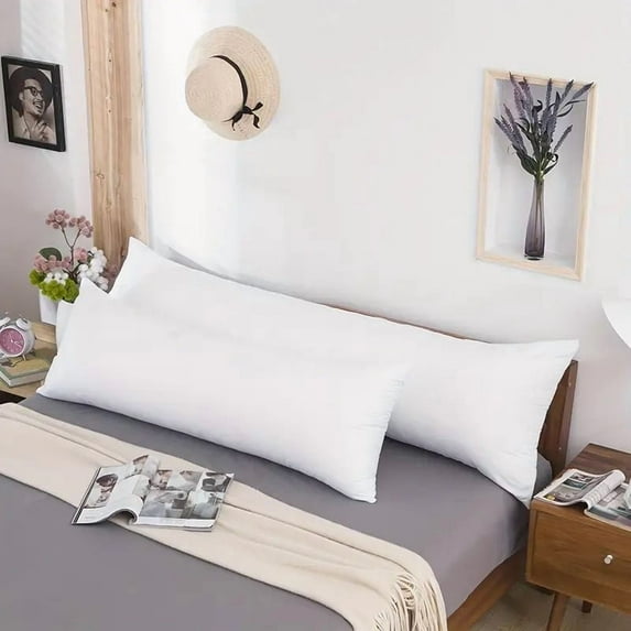 Fluffy Bed Sleep Side Pillow Body Pillow Core Extra Long 14 inches x 36 inches Suitable for Side Sleepers Relieves Neck and Back Pressure Four Seasons Universal Bed Sofa Pregnant Sle