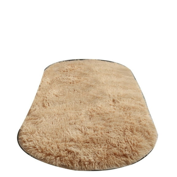 Fluffy Bedroom Rug Oval Fluffy Mat Small Oval Rug 23.62"x15.74,Non-Slip Plush Shaggy Area Rug for Bedroom Bedside,Soft Oval Throw Rugs Carpet Indoor Carpet for Living Room Nursery Dorm Home Decor