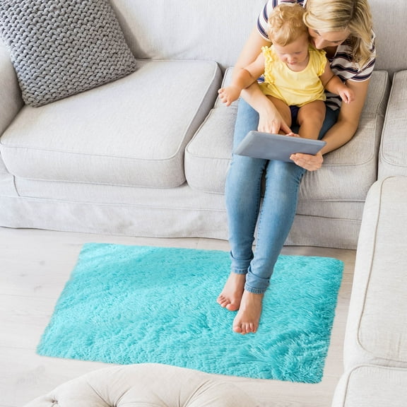 Fluffy Bedroom Rug Plush Fuzzy Rugs for Kids Room Living Room, Soft Shaggy Nursery Rug Furry Floor Carpet Modern Indoor Bedroom Decor Cute Boys Girls Room Rug, 20*32"