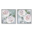 thumbnail image 1 of Fluffy Blooming Peonies Nature Botanical & Floral Graphic Art Gray Framed Art Print Wall Art, Set of 2, 1 of 8