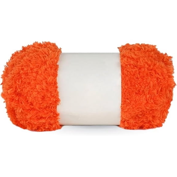 Fluffy Bulky Yarn – Super Soft Chunky Fuzzy Blanket Weight # 5 Yarn for Knitting Crocheting Crafting