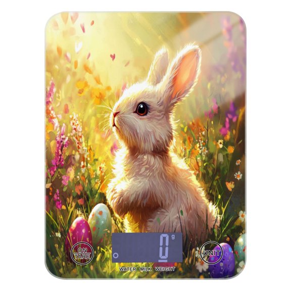 Fluffy Bunny Food Scale Digital Kitchen Scale Waterproof Grams Ounces lbs for For Baking and Cooking