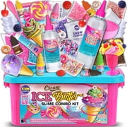 Fluffy Butter Slime Kit for Girls, FunKidz Ice Cream Slime Making Kit DIY Yummy Cake Fruit Candy Scented Slime with Berry Donut Charms Candy Sprinkles Stuff Kids Slime Gift Toys