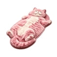 thumbnail image 1 of Fluffy Cat Rug Featuring Adorable Cartoon Feline Silhouette and Plush Faux Texture, Soft Pastel Pink Accent Piece for Cozy Pink Bedroom Rug Spaces, Cat Accessories Decor and Girls, 1 of 5