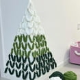 thumbnail image 1 of Fluffy Cat Tail Christmas Tree DIY Kit for Small Spaces, Premium Extra Thick Yarn Corner Tree for Tabletop, Shelf, Holiday Home Decor, Fun Family Craft Activity (Green, 15.75in), 1 of 6
